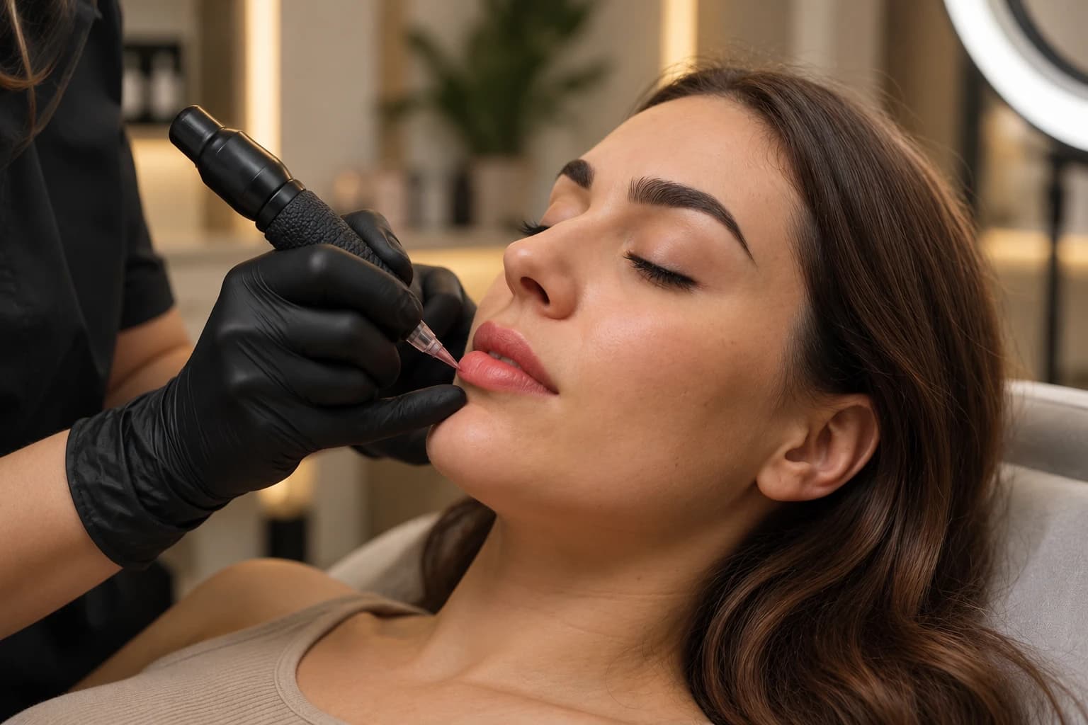 Lip pigmentation: permanent makeup treatment of the lips